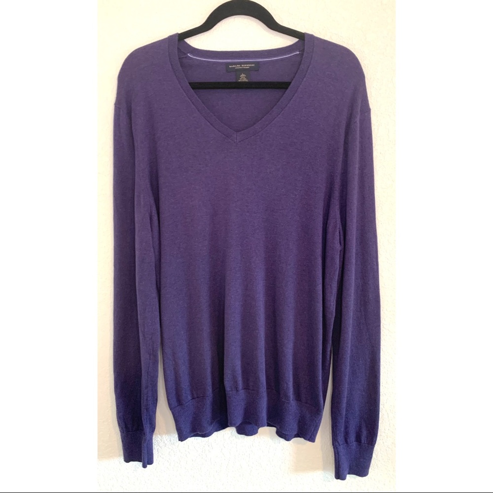 Banana Republic beautiful cashmere men’s navy sweater large L perfect condition